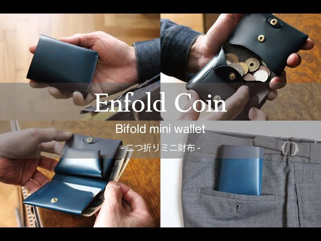 【YouTube動画】<a style="text-decoration: underline; font-weight: bold;" href="https://youtu.be/BXkWbZ6QhE4?si=8A3SF0wcz1Cgwxlk">二つ折りミニ財布　Enfold Coin</a>