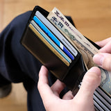 "Feel Card" bifold wallet without coin purse