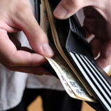 "Feel Card" bifold wallet without coin purse