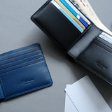 "Feel Card" bifold wallet without coin purse