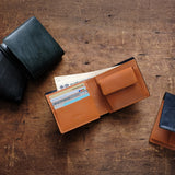 【限定】小銭入れ付き二つ折り財布“Feel Coin”/ブライドルレザー