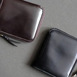 [Limited Edition] L-shaped zipper wallet "Cram" / Horween Cordovan x Maremma